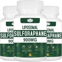 900MG Liposomal Sulforaphane Supplement Broccoli ekstrakt, Levertilskud til antioxidant, fordøjelse, cellular sundhed 180 kapsler