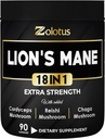 Zolotus Lions Mane Mushroom Complex kapsler med Cordeyceps, Elderberry, Ginkgo Biloba, Bacopa - 90 kapsler