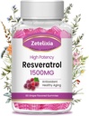 Sugar Free Resveratrol Gummies - High Renhed Resveratrol supplement til antioxidant, sund aldring, hud, hjerne, organisk - 60 Gummies