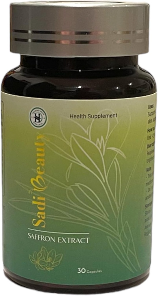 Safran Extract kapsler med L- Glutathion, C-vitamin, E-vitamin; Brighten Skin Tone, Hjælp Melasma, Reducer mørke spots, Anti Aging 30 Kapsler