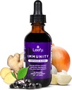 Leefy Organics Immunity Defense Blend - Organisk immunforsvar Support, Hurtig Absorbing Immunitet Supplement, Immunboostere til voksne, Immunboost, Immunsystem Booster, Immunitet Booster - 2 Oz