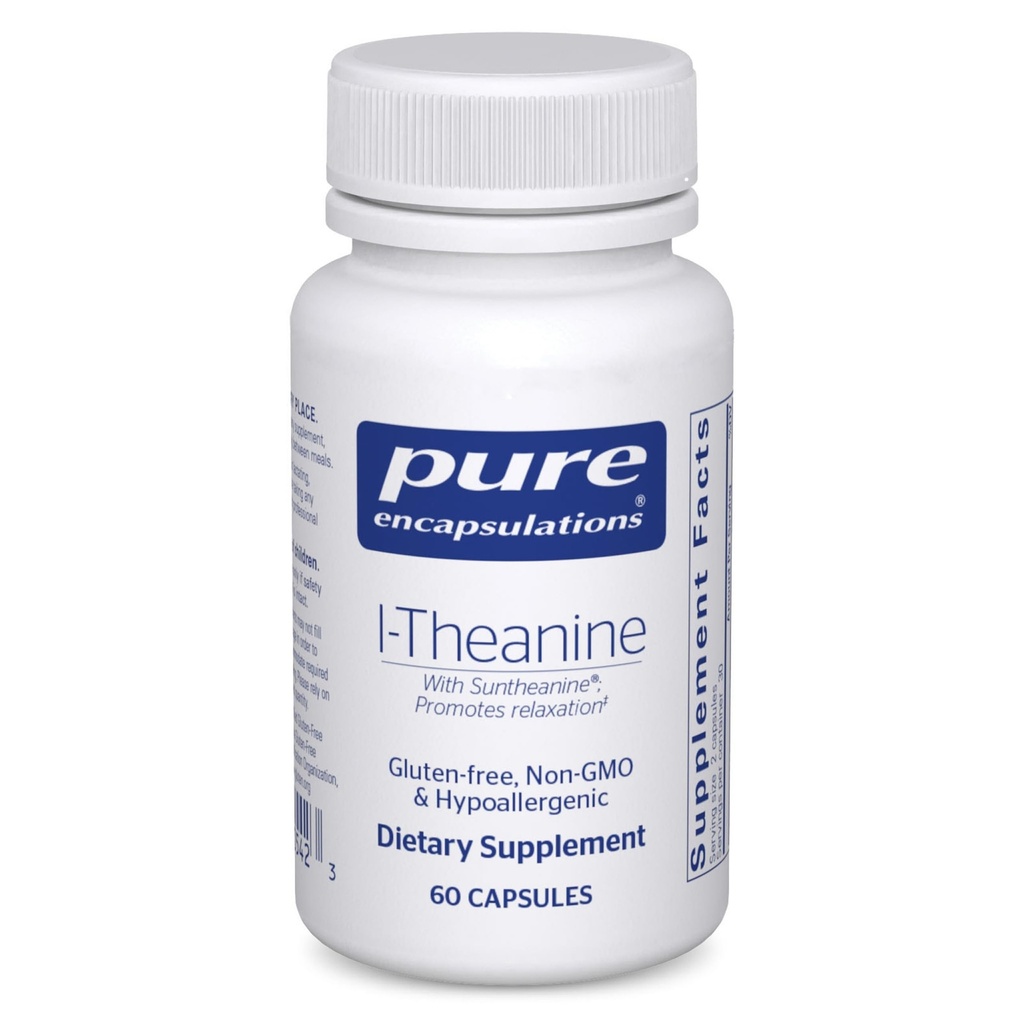 Rene indkapslinger L- Theanin - Aminosyre supplement til støtte afslapning, stress & nervesystem - 60 kapsler