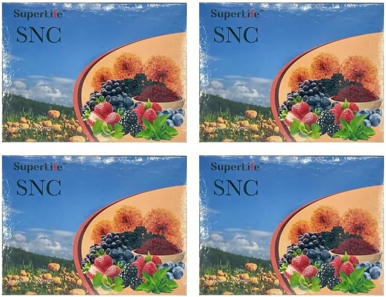 Generisk 4 pakker SNC Super Life Neuron Care Support Eyesight Forbedre Vision Blur Kognitiv Dry (15 Sachets / Box), Blå