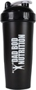 Far Bod Nutrition Funny Protein Shaker Flaske 28 Ounce Water Cup (Black Lid)