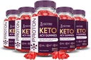 Justified Laboratories (5 Pack Proton Protein Keto ACV Gummies Advanced Formel 1000MG Proton Boost Formuleret med Pomegranate Beet Juice Powder B12 Vegan Non GMO 300 Gummys