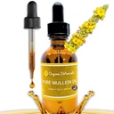 Pure Organic Mullein Oil - Organic Mullein Ear Oil Drops - Natural Ear Care Solution for Earaches, Tinnitus, og børn - Herbal Mullein Extract Liquid til lindrende Relief (2 oz)
