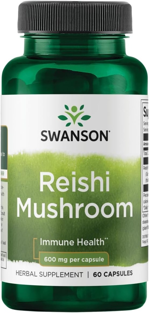 Swanson Reishi Mushroom Immunfunktion Mood Support 600 Milligram 60 Kapsler