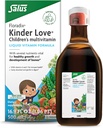 Floradix Kinder Love Children 's Multivitamin - Urtetilskud - Flydende Multivitamin til børn - Vitamin A, C, D & E, Calcium & Mere - Vegetarisk, Non- GMO, Gluten- Free - 16,9 fl oz