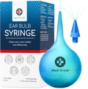 Medi Grade Ear Bulb Syringe - Effektiv Ear Wax Removal Tool med Add- on Quad- Stream Tip - Travel- Friendly Ear Rengøring Kit til Gentle Ear Rengøring - Ear Flusher til Ear Wax - 2.54 fl oz