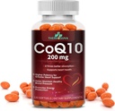 Høj- Absorption CoQ10 200 mg - Gluten- Free Softgels for Heart, Stamina & Brain Support - 60- Day Supply, 120 Count