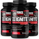 FORCE FACTOR Test X180 Tænding, Testosteron Booster & Fat Burner for mænd, Testosteron supplement til at hjælpe med at opbygge muskler, øge energi, og Boost Vitality og ydeevne, 60 Greve (pakke med 3)