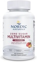 Nordiske Naturals Zero Sugar Multi Gummies - Vegetarisk Multivitamin Supplement - Passionsfrugt Mango - 60 Pectin- baserede Gummies - 12 essentielle vitaminer til voksne - ikke-GMO - 30 Servering
