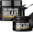 (2 Pack) Shilajit Pure Himalayan Organic Resin - Natural Autentisk Lab Testet Formel for mænd, Kvinder - Ingen tunge Metals - 600mg Max Styrke med 85 + Trace Minerals Golden Grade Shilajit tillæg