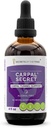 Carpal Secret Alcohol- Free Extract, Tincture, Glycerite Bromelain, Ananas, Gurkemeje, Ginkgo, Pebermynte, Timian, Basilikum. Carpal Tunnel Support (4 FL OZ)