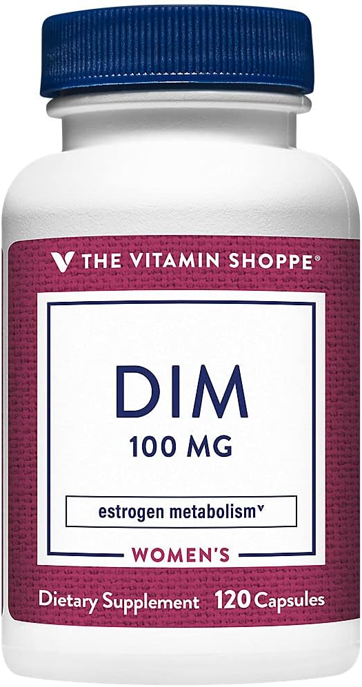Vitamin Shoppe DIM 100MG med Bioperine Black Pepper Extract, understøtter østrogen Metabolisme for kvinders sundhed (120 kapsler)