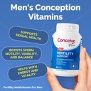 CONCEIVE PLUS Herre Fertilitet Bundle, Fertilitet Vitaminer 60 Grev og Fertilitet Smøremiddel 2,5 Ounce