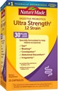 Nature Lavet Ultra Strength 12 Strain fordøjelsesprobiotika, Probiotika til kvinder og mænd, 25 Probiotiske kapsler, 25 dages forsyning