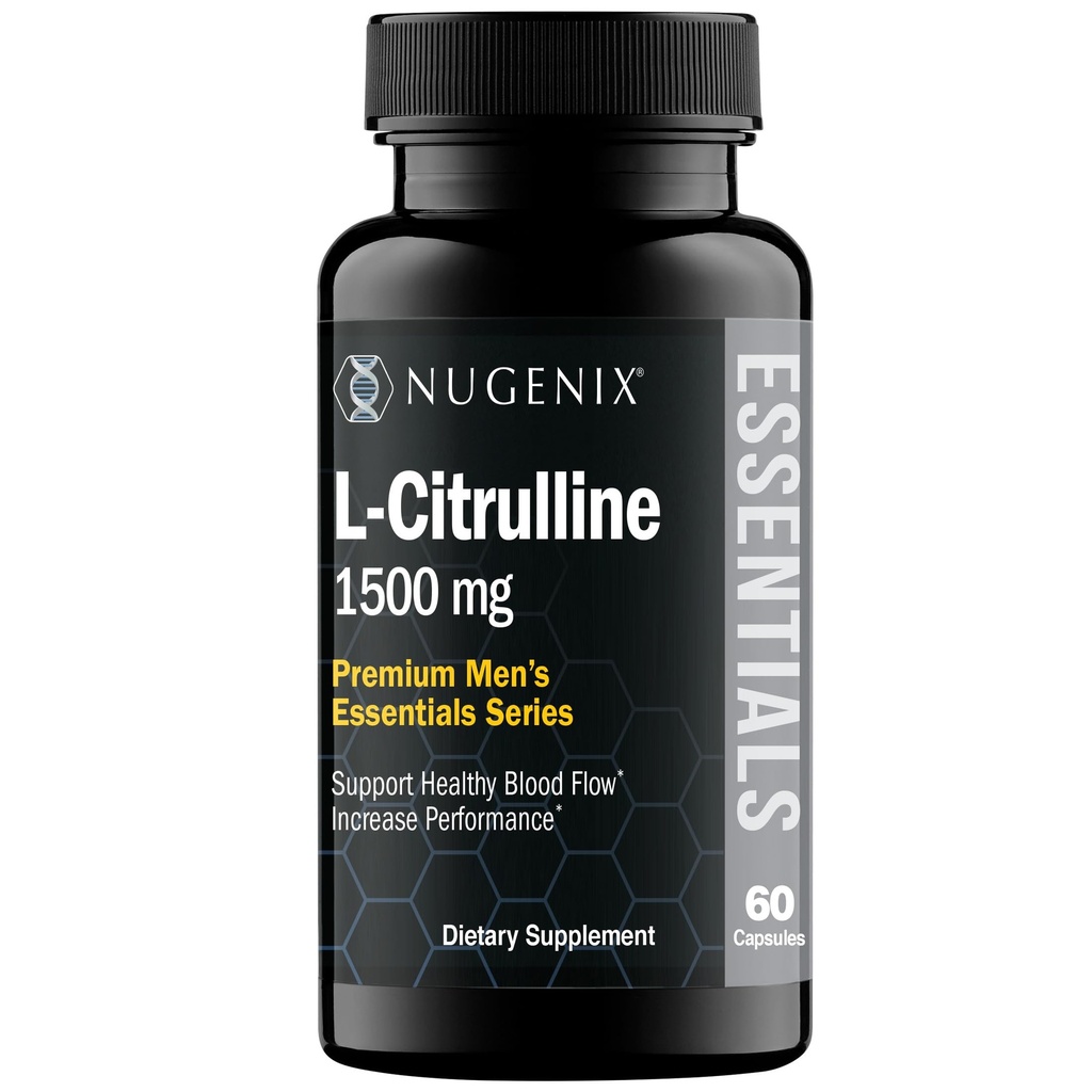 Nugenix Essentials L- Citrullin supplement til forbedret blodgennemstrømning og ydeevne - 1500 mg, 60 kapsler