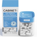 Kabinet: 500mg Acetaminophen for hovedpine Relief, Tandpine, Sore Throat, og Fever Reducer, Inkluderer 1 Refillable Medicine Jar, 120 tabletter (Start Kit)