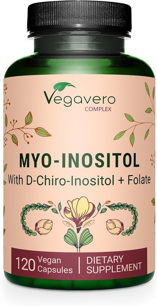 Vegavero Myo- Inositol & D- Chiro Inositol- p- 124; Hormon- Balance & Ovarium- Support 124; med Folate, Resveratrol, CoQ10 - 124; 40: 1 Ratio - 124; Lab- Testet - 124; 120 Caps - 124; Vegan