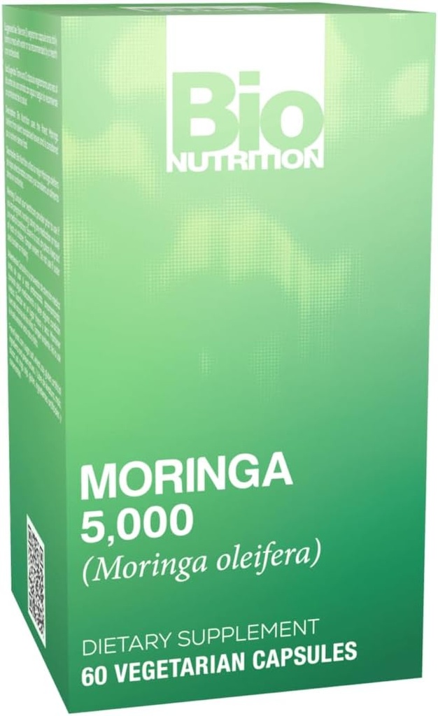 Bio Nutrition Moringa 5000mg 60 vegetariske kapsler 124; Complete Green Superfood