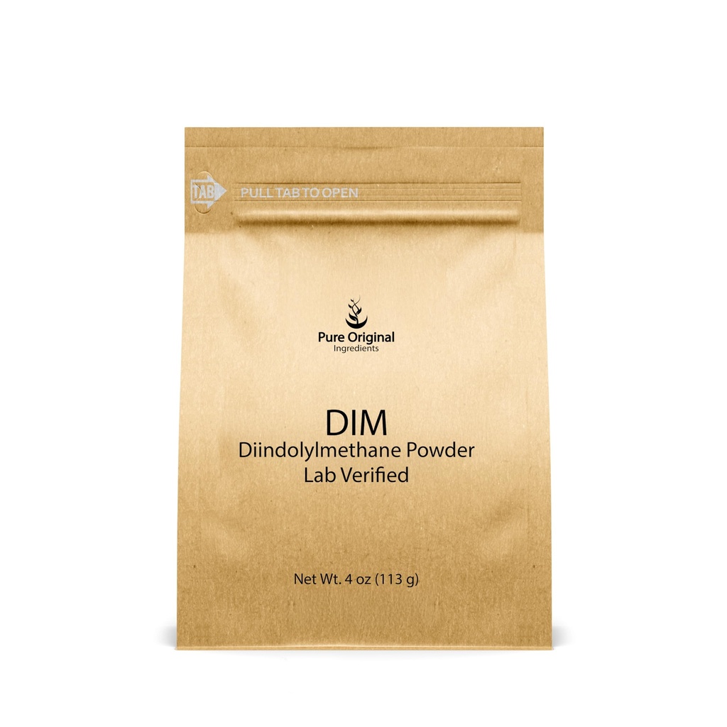PURE ORIGINAL INGREDIENSER DIM, 4 oz, Diindolylmethan pulver, Kosttilskud, Ingen tilsætningsstoffer, Altid Pure