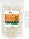 XPRS Nutra Størrelse 00 Tomme Veganske Kapsler - 500 Grev Clear Veggie Kapsler til Væsentlige Olier - Tomme Vegetabilske Caps - Det gør Fyldning værker med de fleste Olie