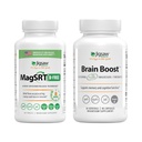 Jigsaw Health Magnesium Bundle; MagSRT (B- Free), 240 tabletter, og Brain Boost, 90 kapsler