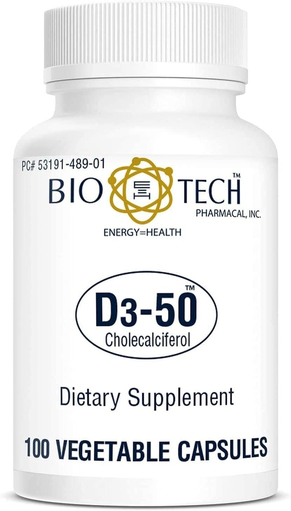 Bio- Tech Pharmacal Vitamin D3 (D3- 50 50k IE, 100 Veg Count)