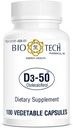 Bio- Tech Pharmacal Vitamin D3 (D3- 50 50k IE, 100 Veg Count)