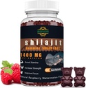 Shilajit Gummies for Mænd & Kvinder - 1400mg, Pure Himalayan Supplement, Høj i mineraler & Fulvic syre, energi, hjerne, Immunitet Boost, Raspberry Watermelon Flavor