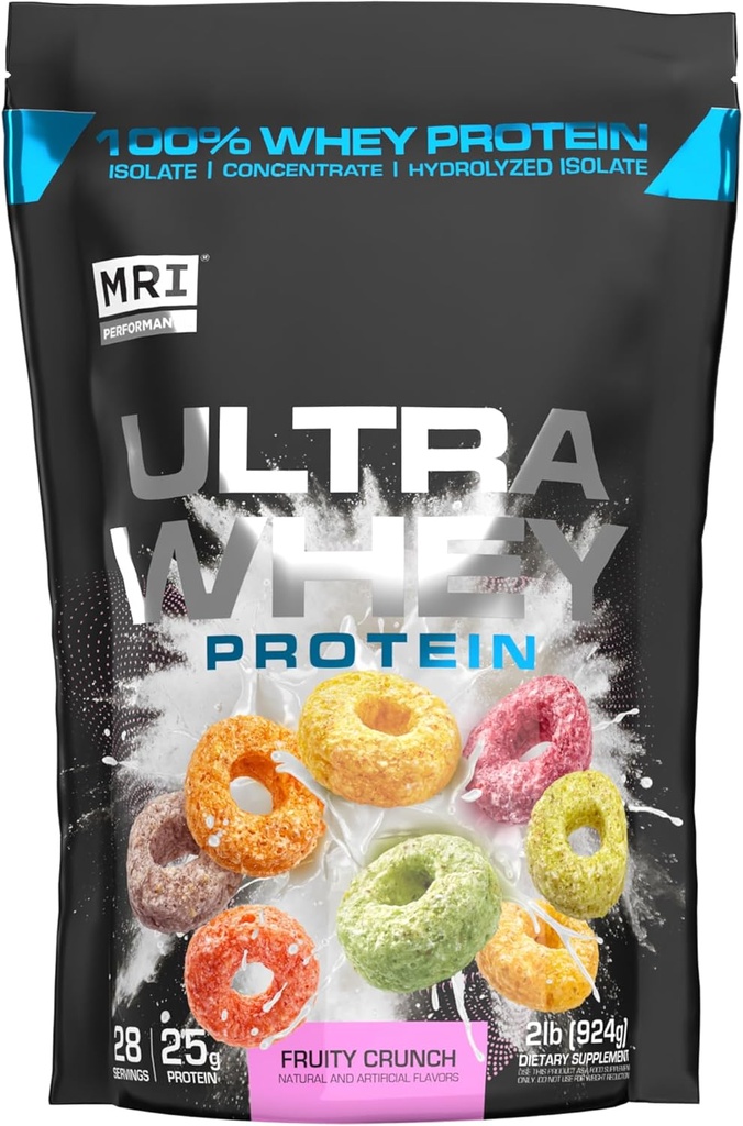 MRI Performance Ultra Whey Protein 25g Triple- Blend af Hydrolyzed, Isolere & Koncentrat til Muscle Recovery, Lean Strength & Daily Protein Support (Fruity Crunch, 28 Servere)