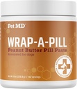 Pet MD Wrap A Pill Peanut Butter Flavor Pill Paste til hunde - Lav en lomme eller Pouch til at skjule piller & Medicin - 8 oz