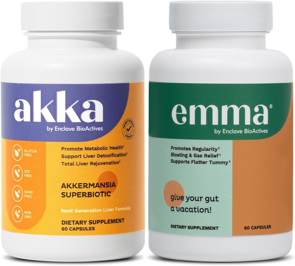 Emma Akka lever rense Detox & Reparation Gut sundhed - Komplet Wellness Bundle med Magnesium, Berberine, D-vitamin & mere til støtte Gut, Lever, Metabolisme, Immunitet & Colon rense
