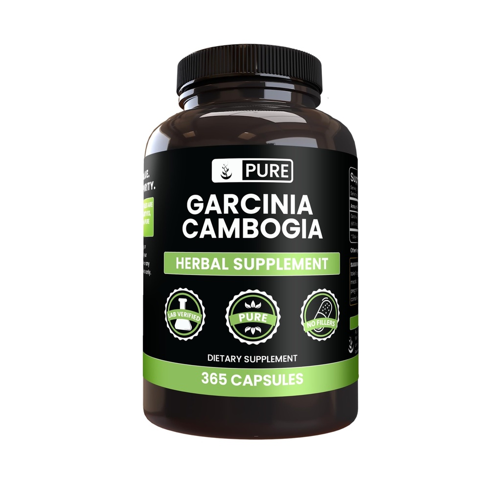 PURE ORIGINAL INGREDIENSER Garcinia Cambogia, Ingen Magnesium eller ris Fillers, Altid Pure, Lab Verified (365 Tæl)