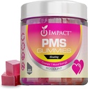 Impact PMS Gummies - 60 Count Multivitamin Kvinder, Menstruelle Cramp Relief PMS - Support Supplements PMS Relief & Natural Hormone Balance