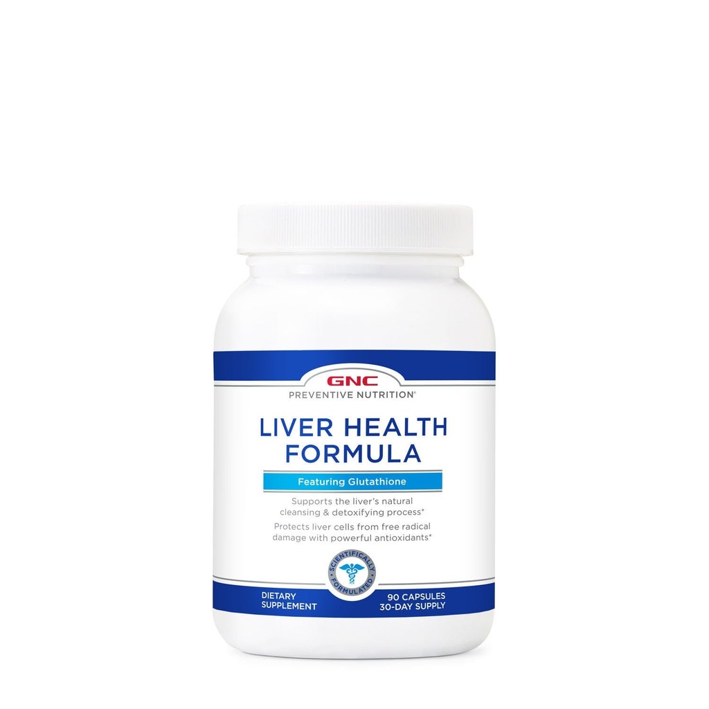 GNC forebyggende ernæring Lever sundhed Formel, funktioner Glutathion, 90 kapsler