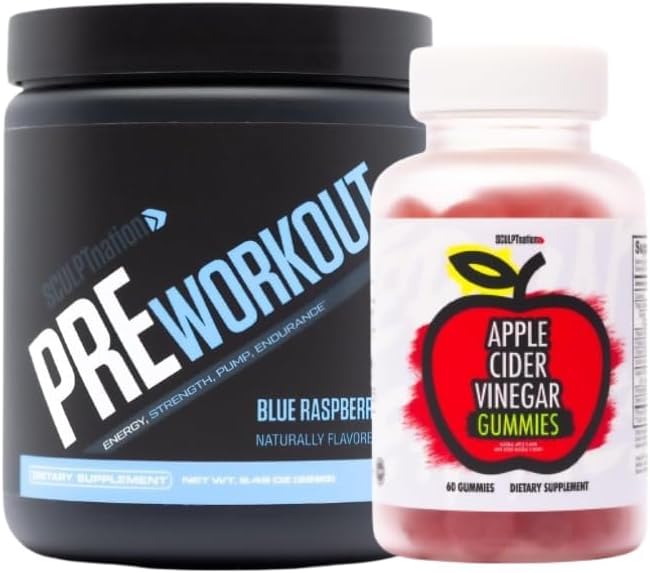 Schedpt Nation af V Shred Pre Workout Blå Hindbær og Apple Cider Vincious Gummies Bundle