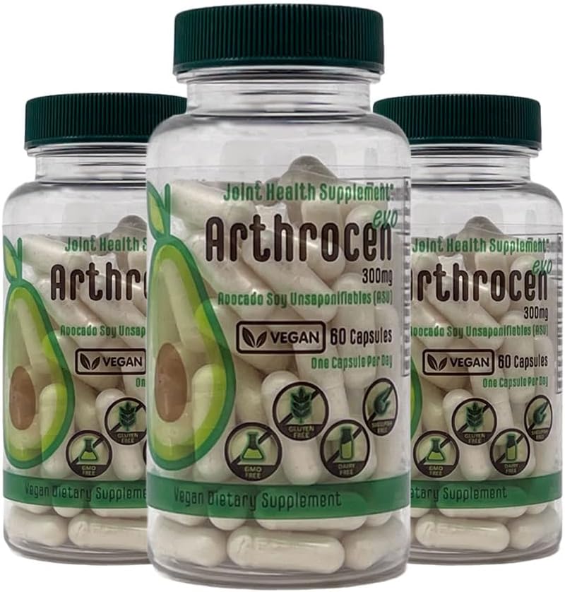 EVO Vegan Joint Health Supplement, 300Mg Avocado Soy Unsaponivoble, 60 Day Supply, One Capsule Per Day (6 Måneder)