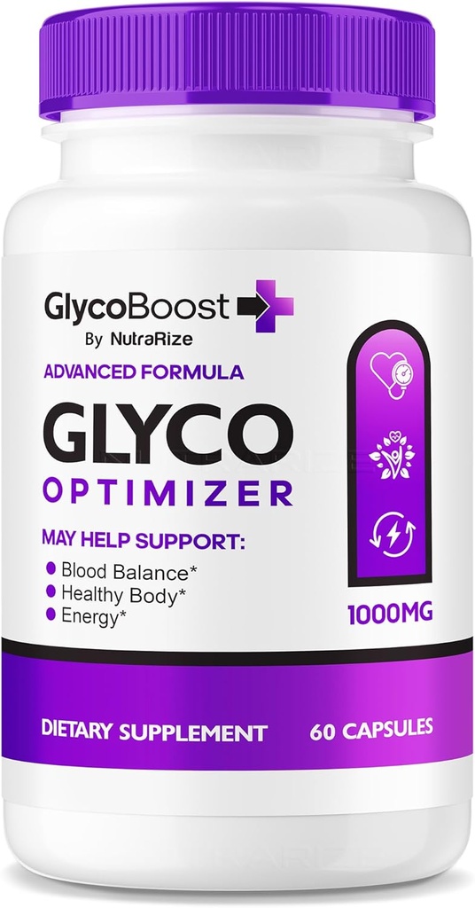 NutraRize GlycoBoost - Officiel Glyco Boost blodstøtte Formel, Alle naturlige kapsler for sunde og stabile niveauer, GlycoBoost blodkar Cleaner, Glyco Boost Optimizer (60 kapsler)