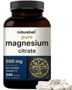 NatureBell Magnesium Citrate 500 mg, 240 Kapsler