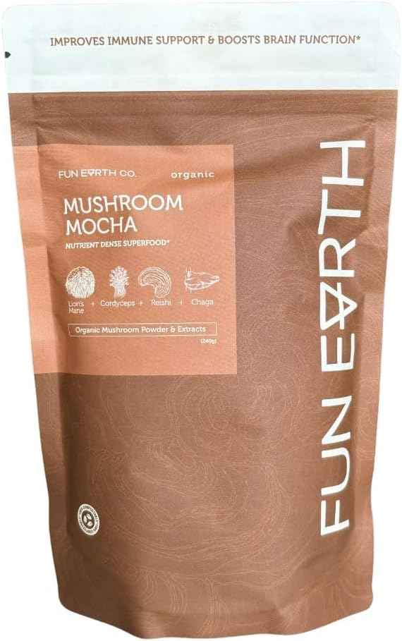 Co. Mushroom Mocha Mecha 124; Mushroom Supplement Mea 124; Lions Mane Powder Chaga Cordyceps Reishi Mea 124; Adaptogens Mea 124; Cacao Powder Vanilla Mea 124; 8.47 Ounce Bag Mea 124; 30 Servering Mea 124; immunforsvar