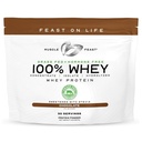 Muskel Feast 100% Grass Fed Whey Protein Powder, All Natural Hormone Free Paure Raised Whey Protein Powder for Women & Men- Whey Concentrate, Isolate & Hydrolysed Protein Powder Blend - Chocolate, 2lb