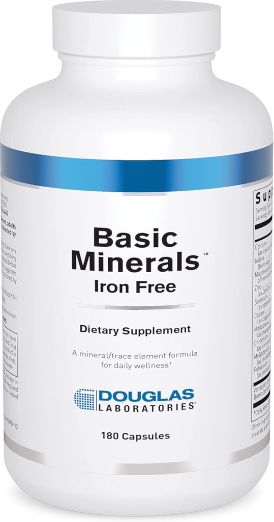 Douglas Laboratories Basic Minerals Note 124; Jern fri Mineral / Trace Element Formel til at understøtte samlet sundhed