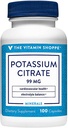 Den Vitamin Shoppe Kalium Citrate 99MG, understøtter cardiovaskulær & cellulær sundhed (100 kapsler)