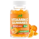 C-vitamin Gummies 1000mg til voksne og børn - Chewable Multivitamin med zink til immunsystemet & kollagen Støtte til hud - Orange flavor - Gluten fri, ikke-GMO, Vegetar - 60 Gummies