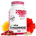 Plantvital D Mannose Kapsler med Cranberry - D- mannose 1000mg Kapsler - Høj potens for Brege, Nyre og Urinary Tract Support. Tranebær pulver med Hibiscus og Mælkebøtte. 2 Måneders forsyning