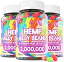 HempTotally (3 pakker) Hamp Jelly Beans 2.000.000 Premium r Stress & AHempp supplement til at reducere inflammation, forbedre søvn, Boost Mood - 450 Cts