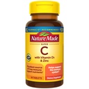 Nature Made Super C, C-vitamin og zink med vitamin D3, Kosttilskud til immunforsvar, 60 tabletter, 60 dages forsyning