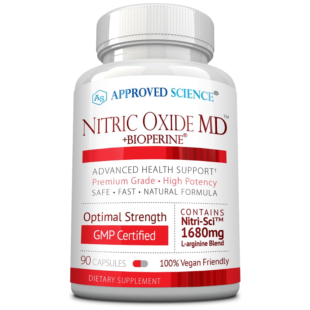 Godkendte videnskab nitrogenoxid MD - muskeludvikling, Lean Body Mass, Forbedre iltforsyningen, Boost Energy - 90 Kapsler - 1 flaske
